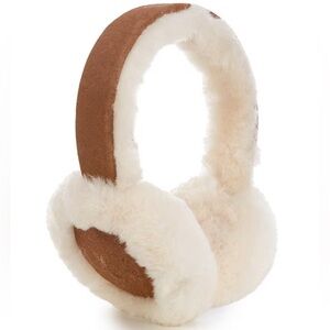 UGG Chestnut  Real Shearling Suede Earmuffs NWT